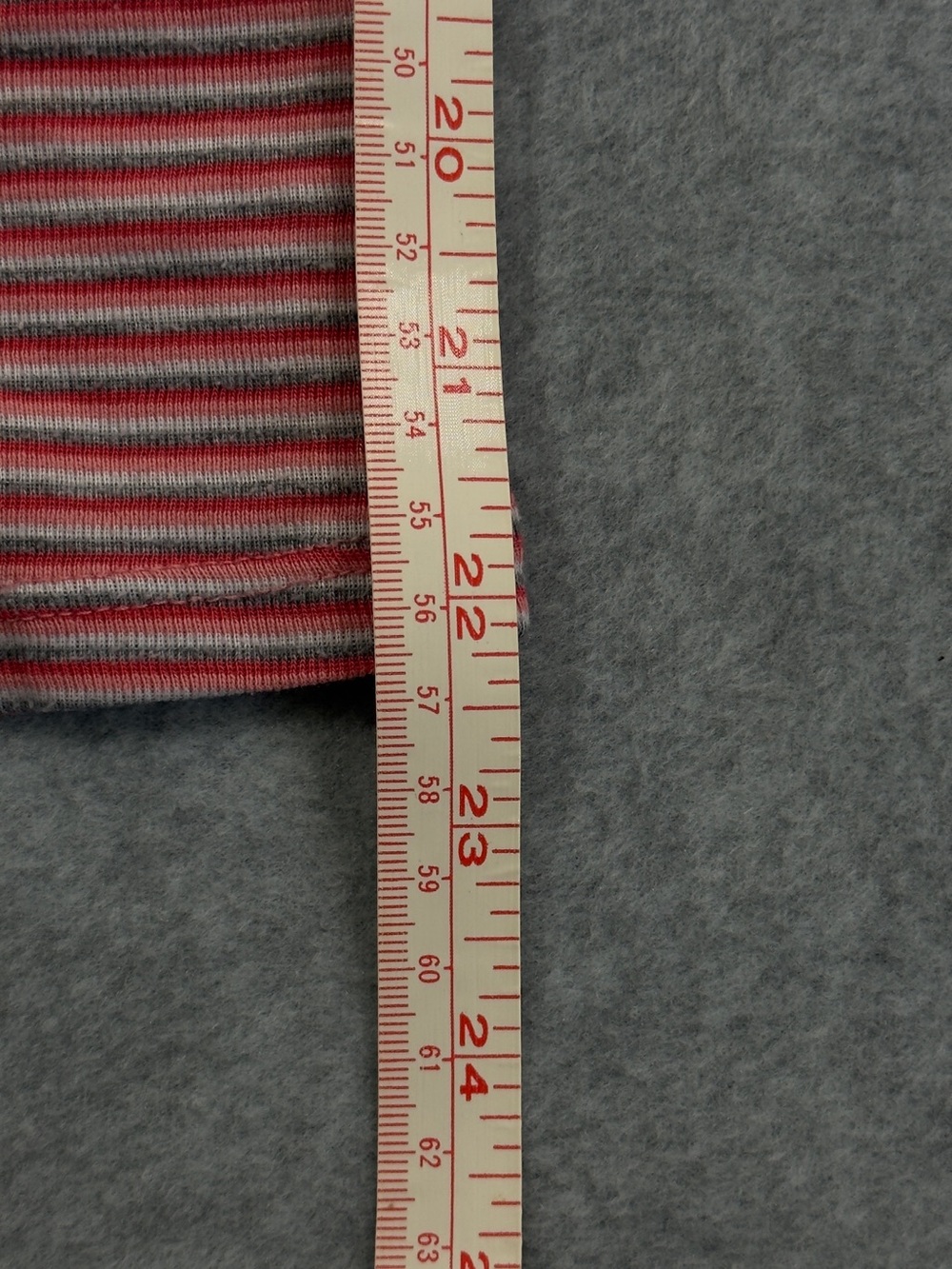 Vintage Y2K Guess Jeans Red & Gray Striped Tank Top Cami with Lace - Picture 5 of 6